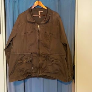 Military style drawstring coat